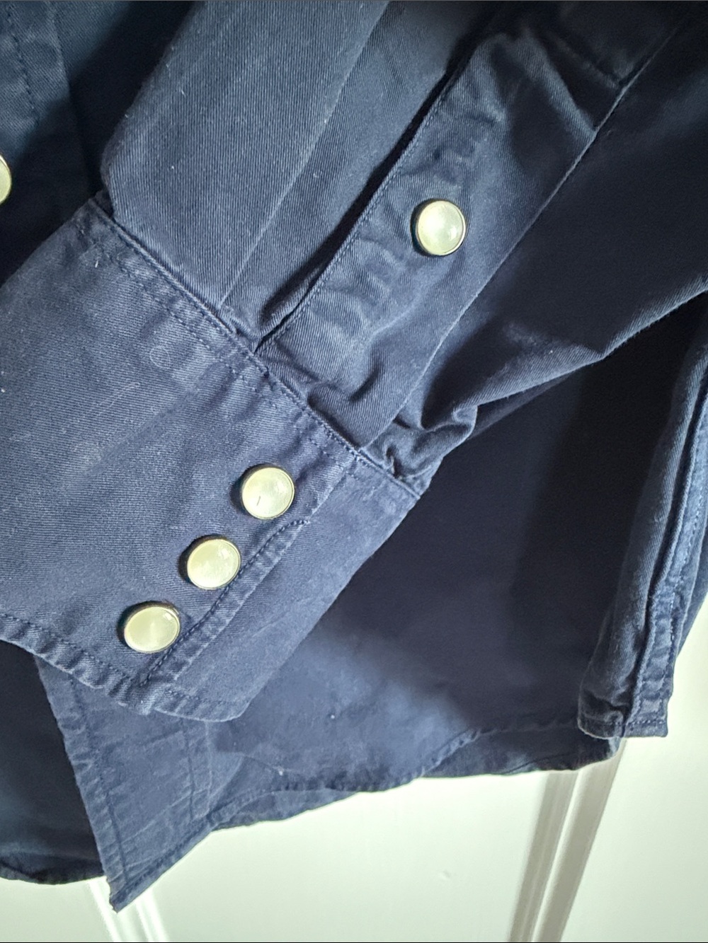 Ralph Lauren Double RL Navy Snap-Front Western Shirt - Picture 4 of 5